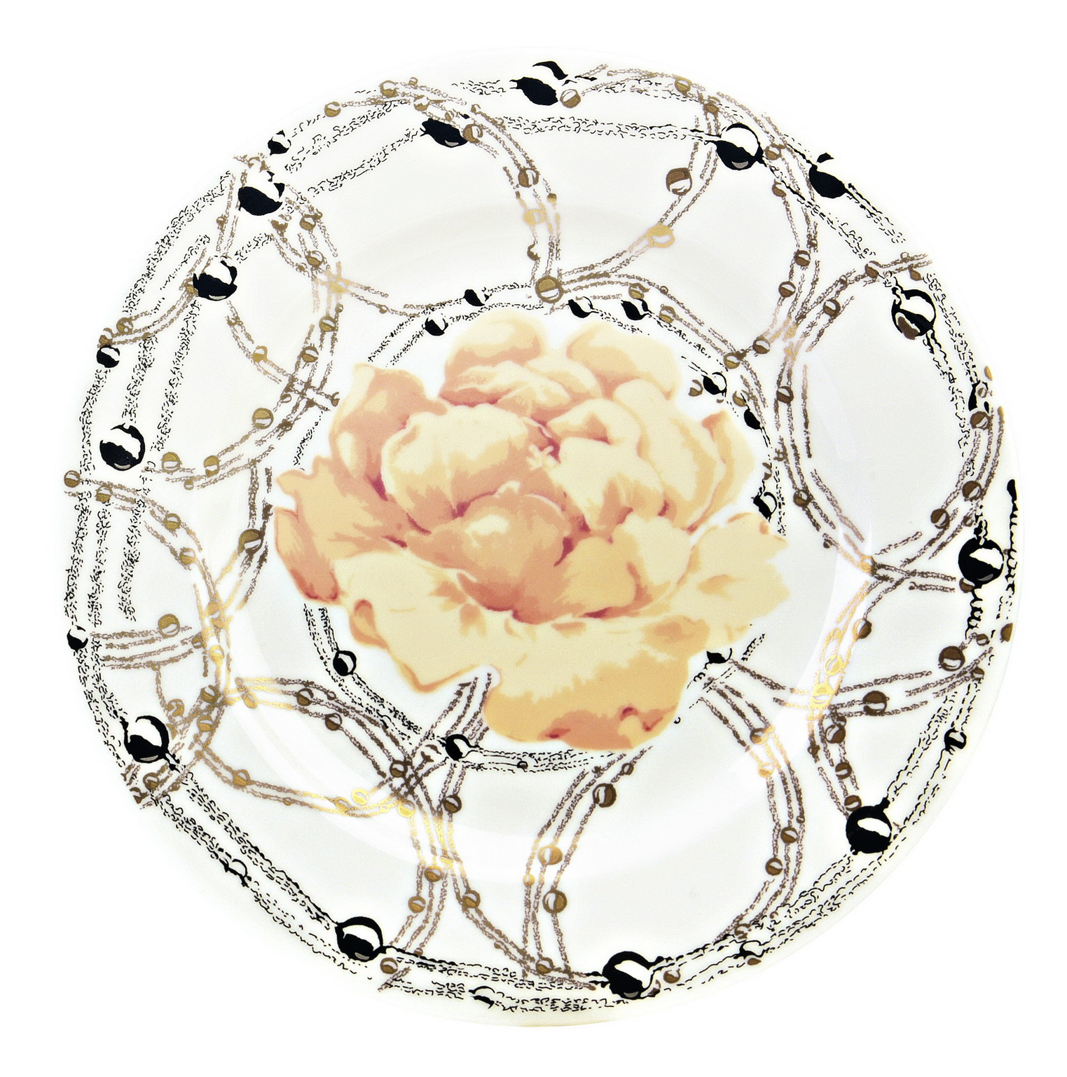Десертная тарелка - d. 21 CM Blumarine "PEONIA COLOR CHAMPAGNE"