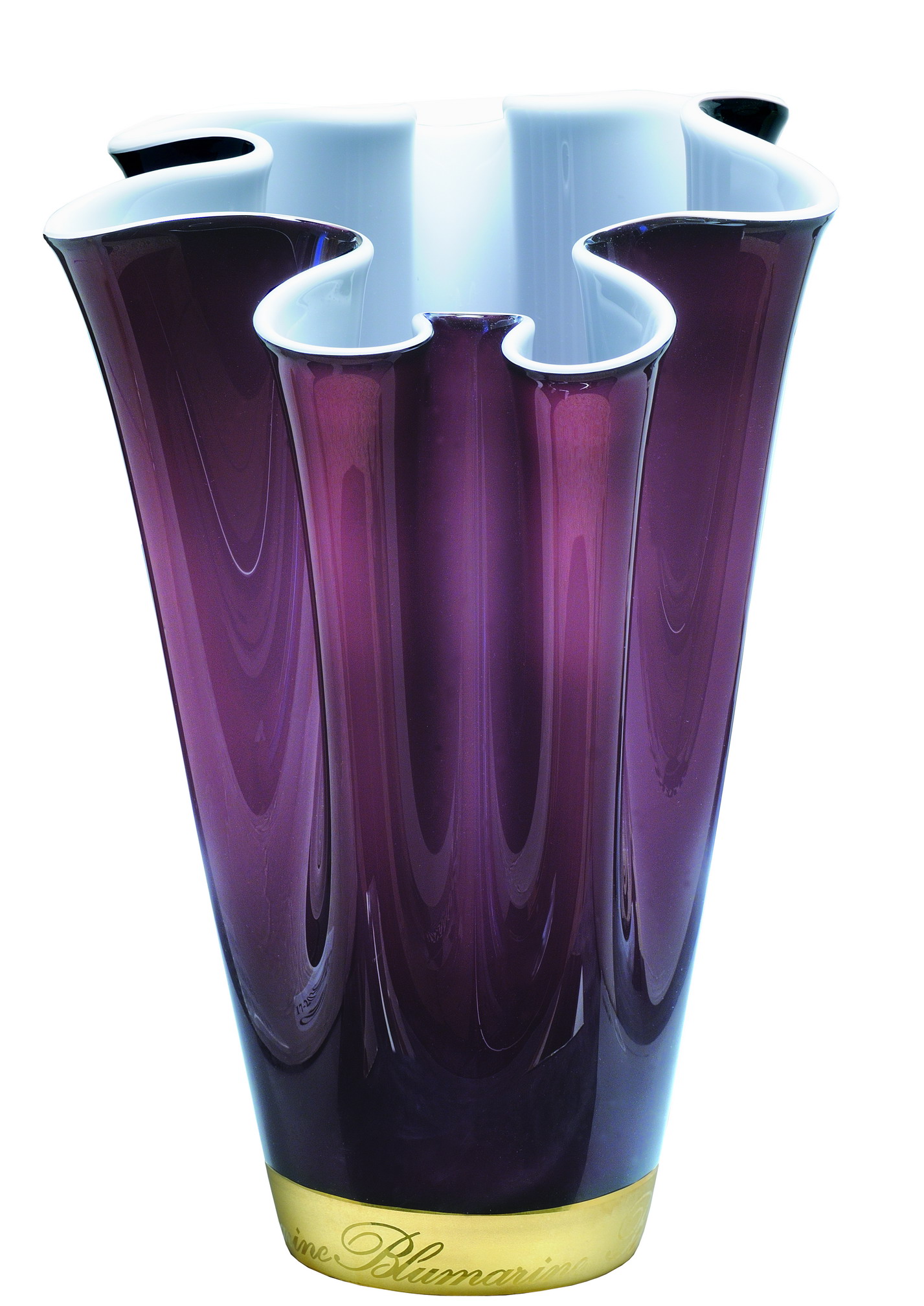 Пурпурная ваза средняя 30 см Blumarine "LOGO ORO ANTICATO"
