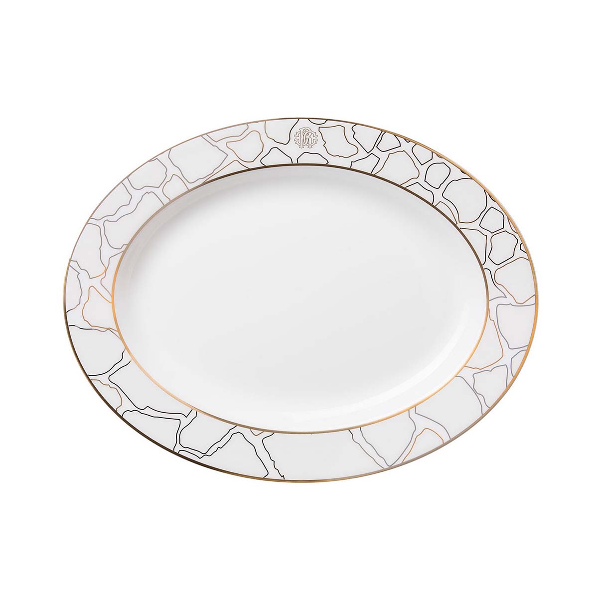 Овальное блюдо Roberto Cavalli Home -36 см серия - GIRAFFA
