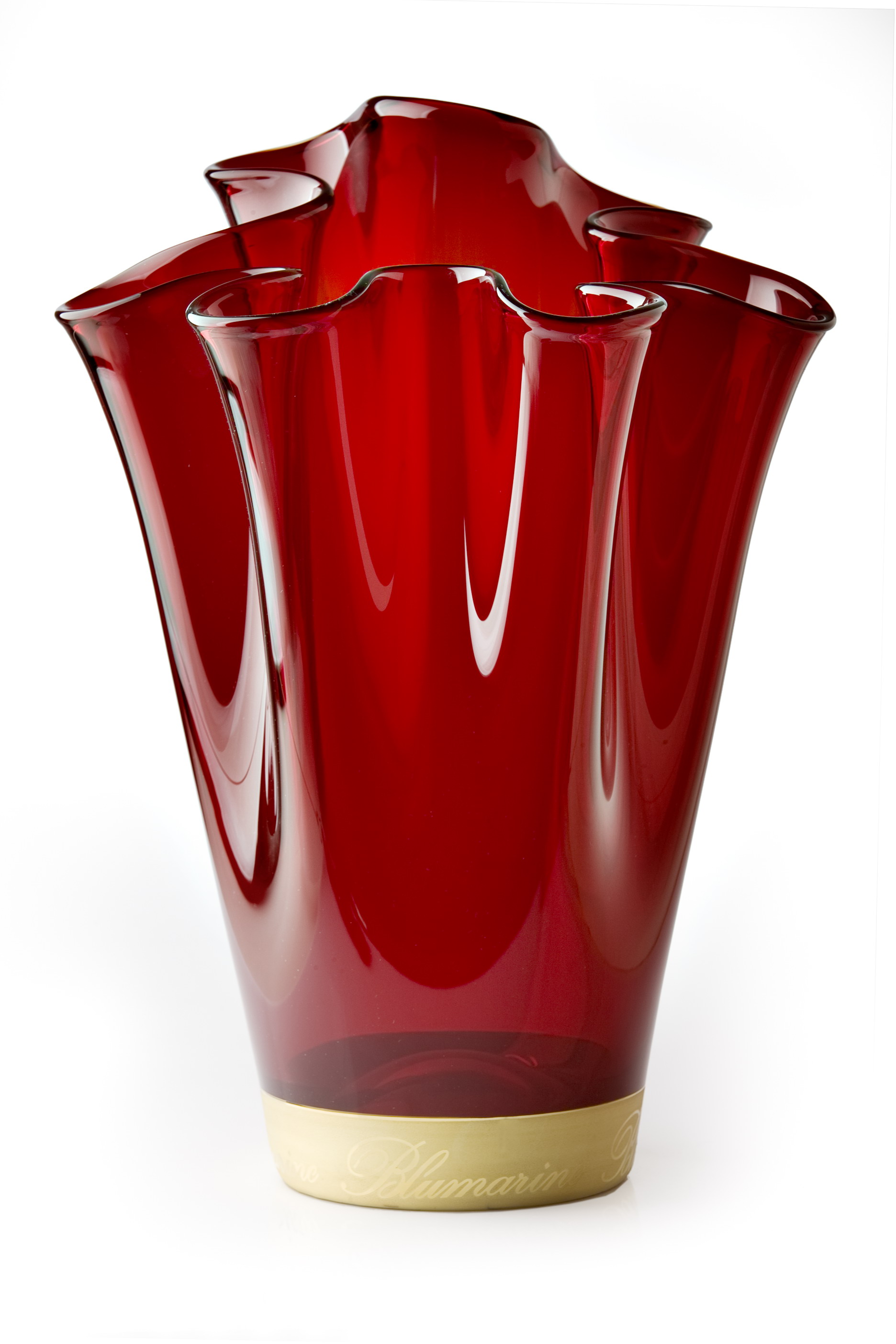 Красная ваза большая 40 см Blumarine "LOGO ORO ANTICATO"
