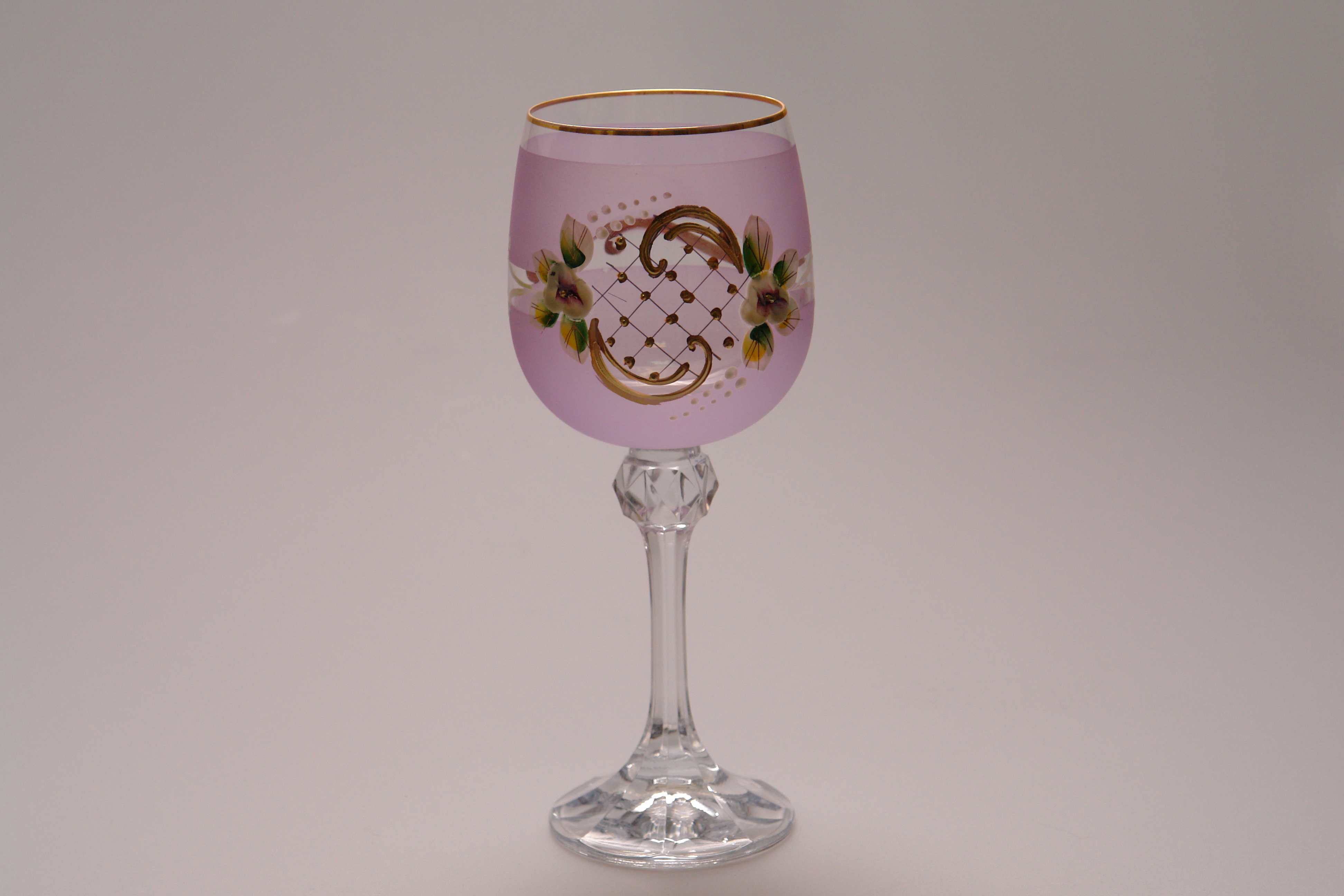 Набор бокалов для воды 230мл "Julia" Розовый смальт