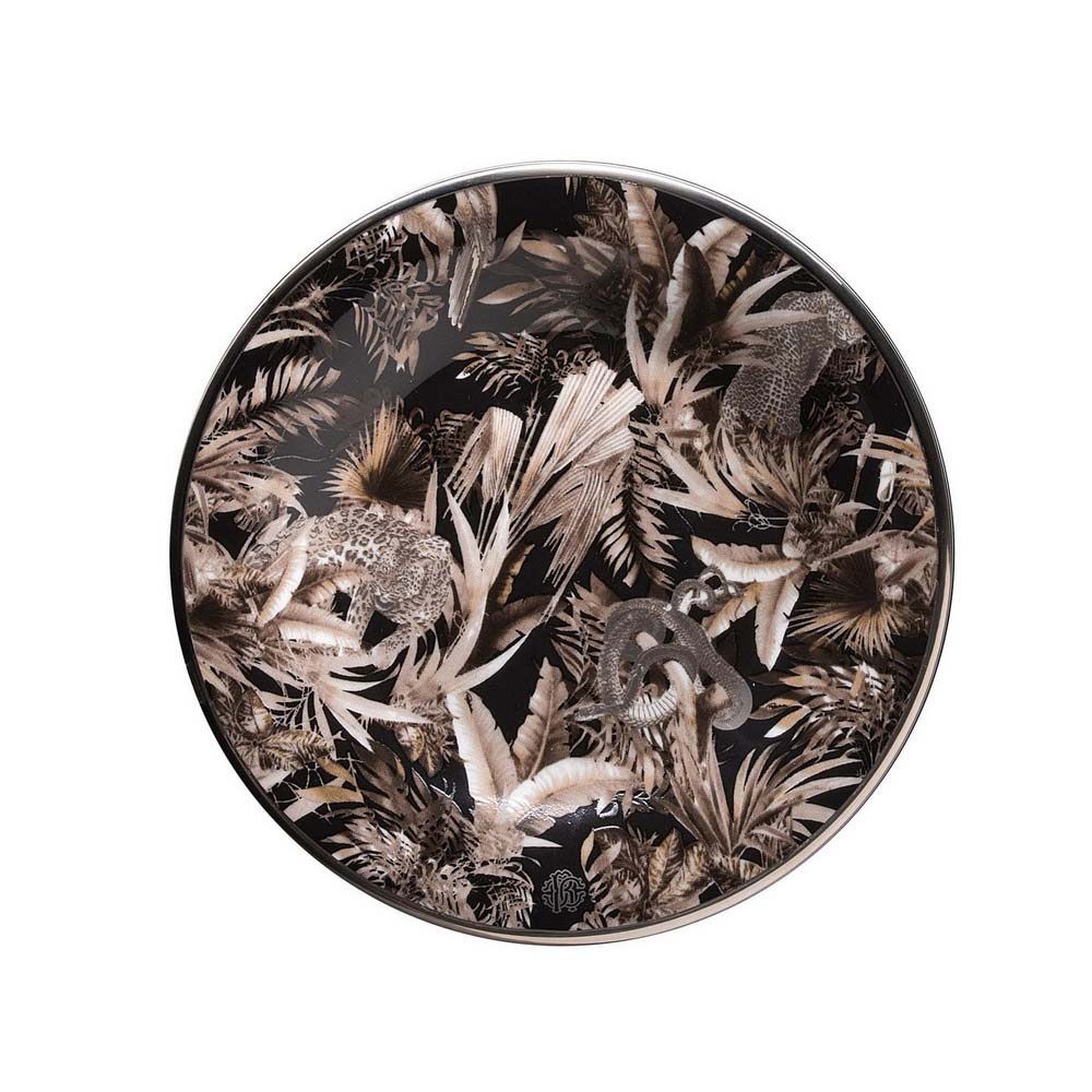 Тарелка пирожковая Roberto Cavalli Home -15,5 см серия - TROPICAL JUNGLE BLACK