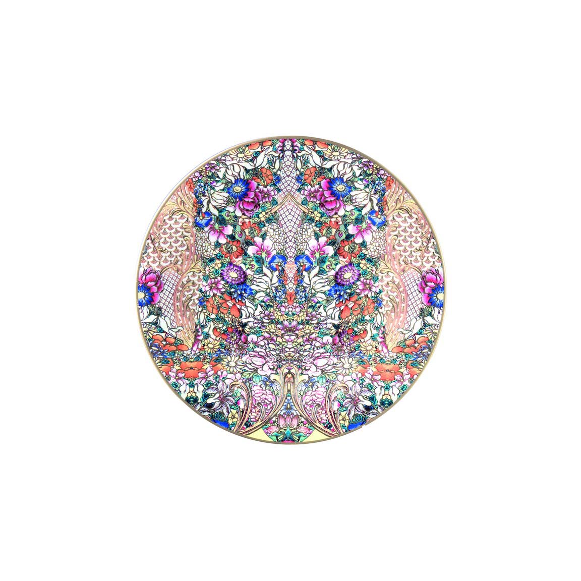 Круглое блюдо Roberto Cavalli Home -21,5 см серия - Golden Flowers