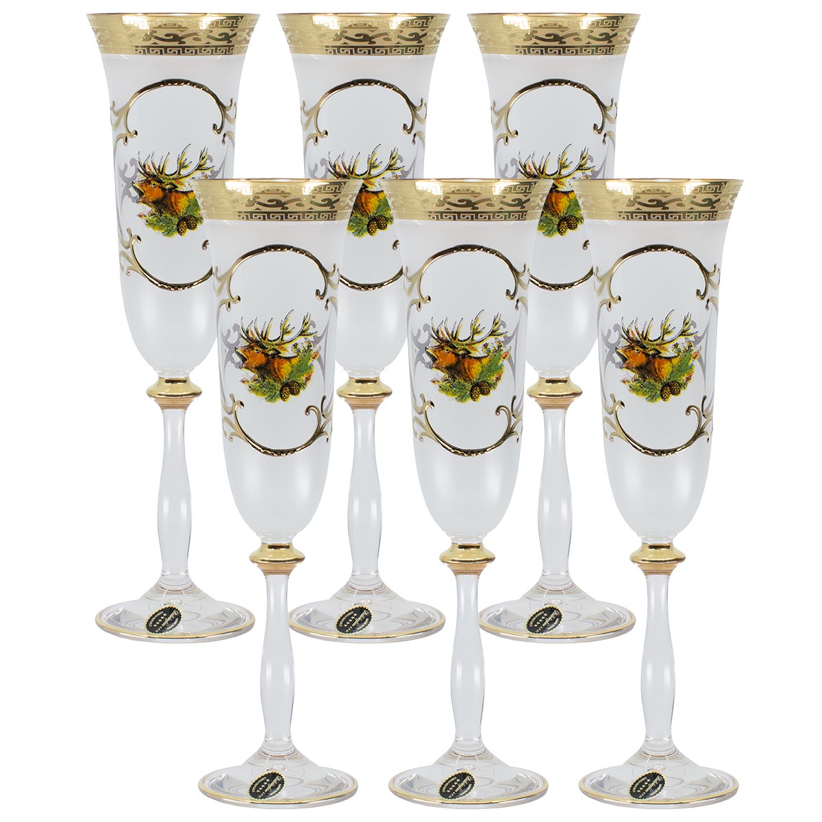 Набор бокалов для шампанского 180мл Охота Бел Мат "Bellaglass" - ANG