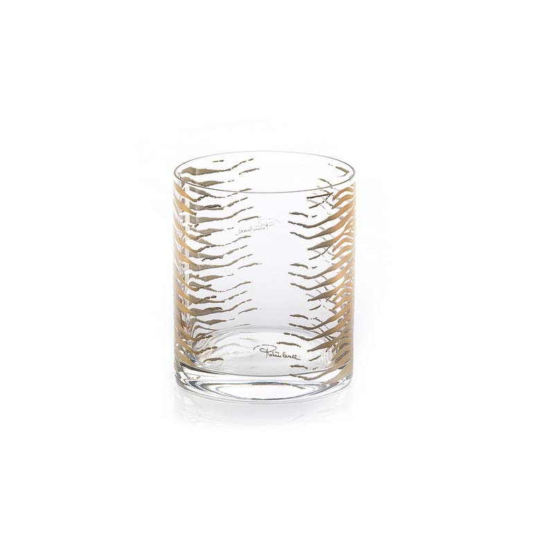 Стакан низкий Roberto Cavalli Home 390 мл ZEBRA GOLD