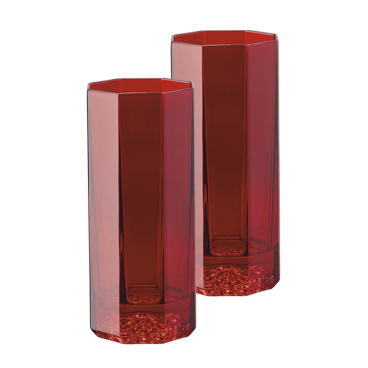 Набор высоких стаканов для воды 250мл, 2 предмета, Medusa Lumiere Rhapsody "Red" - Rosenthal Versace