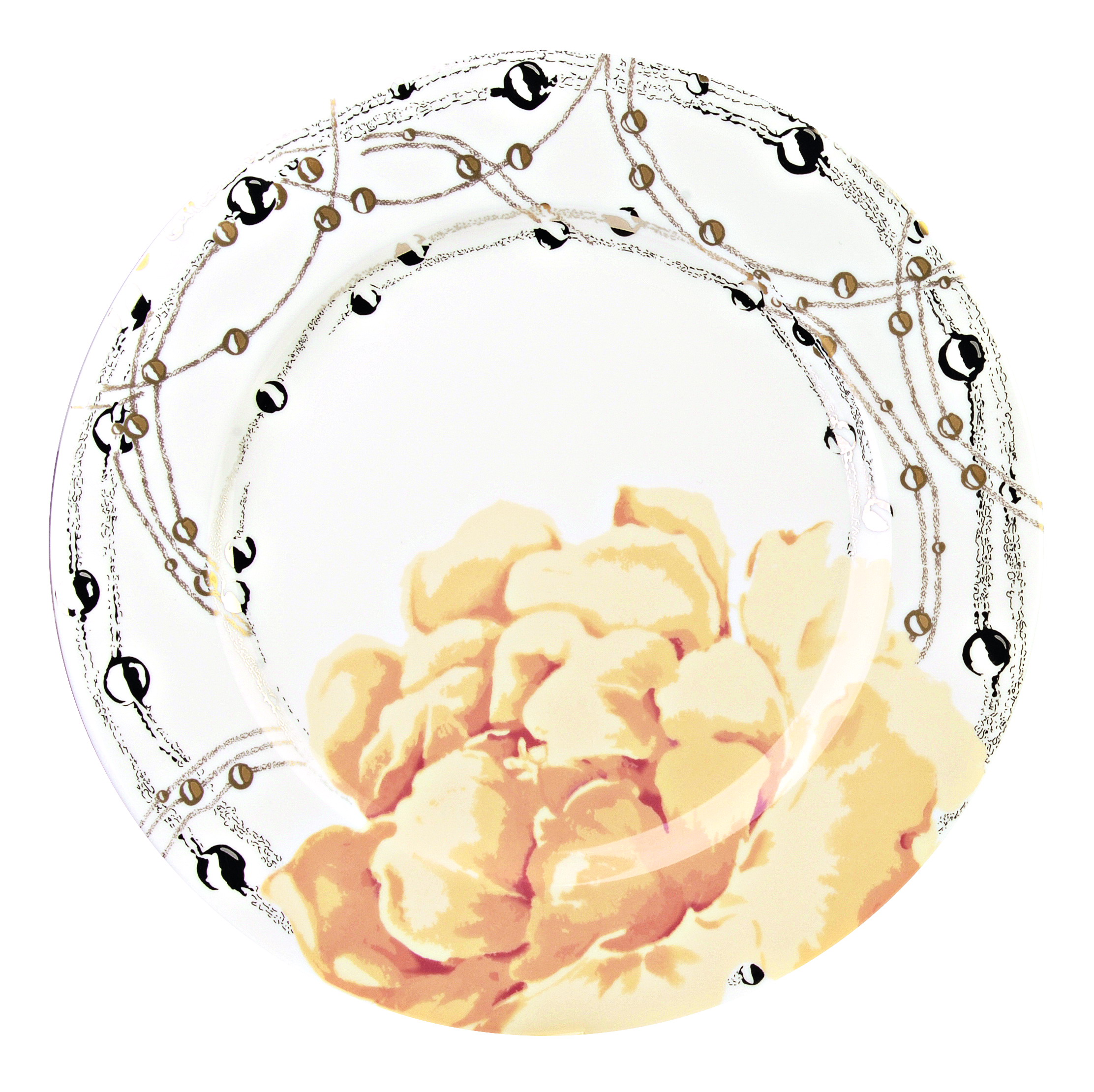 Пирожковая тарелка - d. 16 cm  Blumarine "PEONIA COLOR CHAMPAGNE"