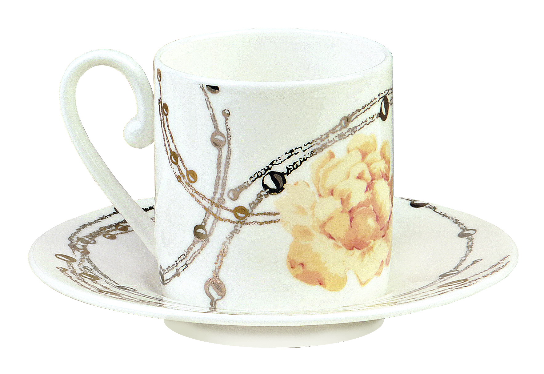 Чайная пара - 0,1 л Blumarine "PEONIA COLOR CHAMPAGNE"