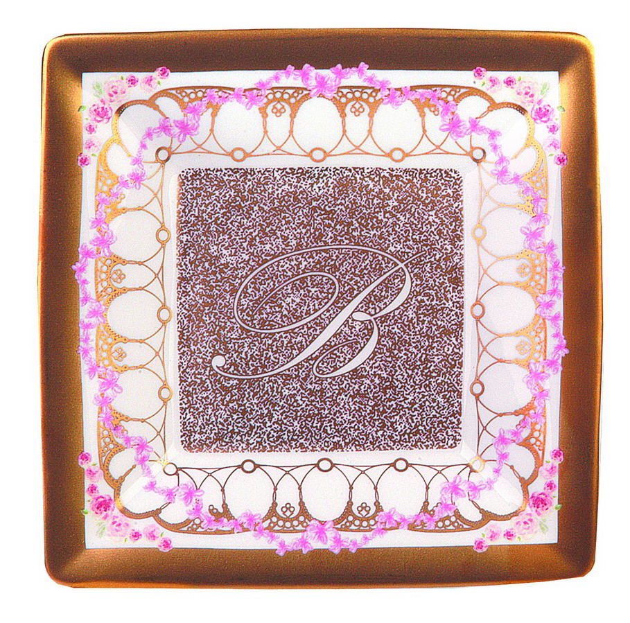Поднос квадратный 12х12 см  Blumarine "BRODERIE - RUBAN"