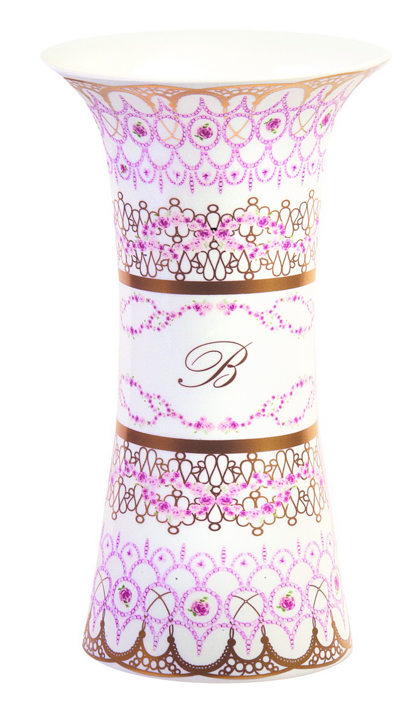 Ваза высокая 32 см Blumarine "BRODERIE - RUBAN"