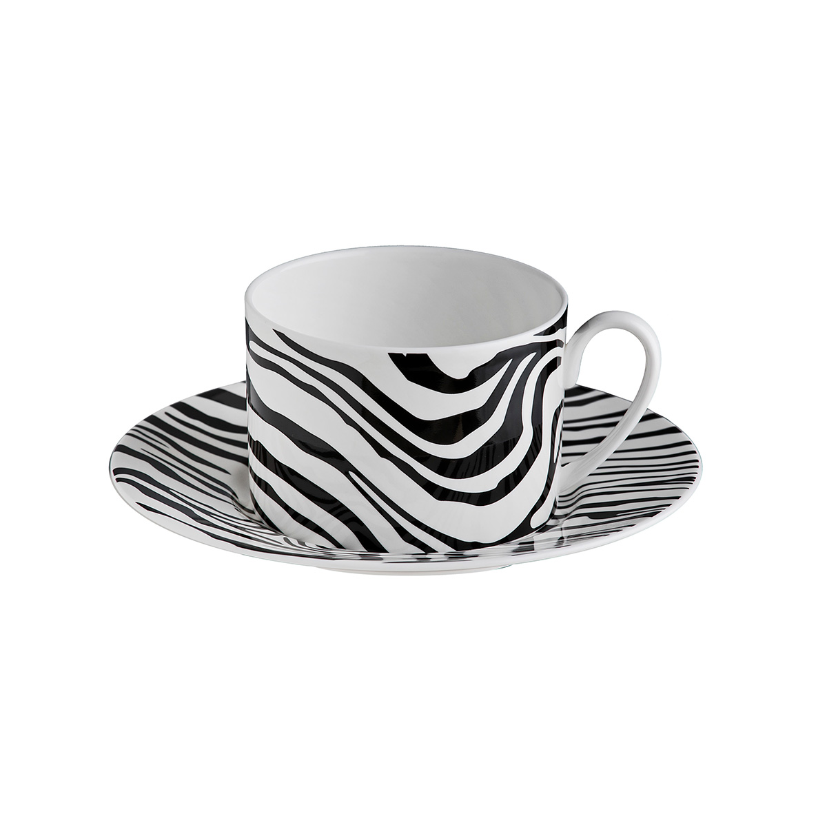 Набор чайных чашек с блюдцами Roberto Cavalli Home - ZEBRAGE 220мл. 2шт, ( п/к )