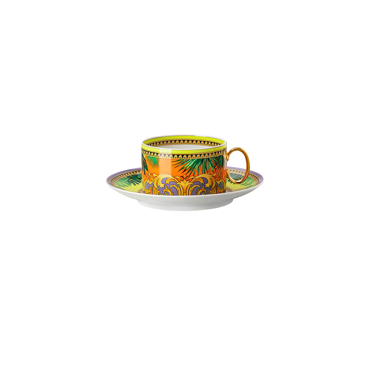 Чашка с блюдцем для чая Jungle Animalier Yellow - Rosenthal Versace