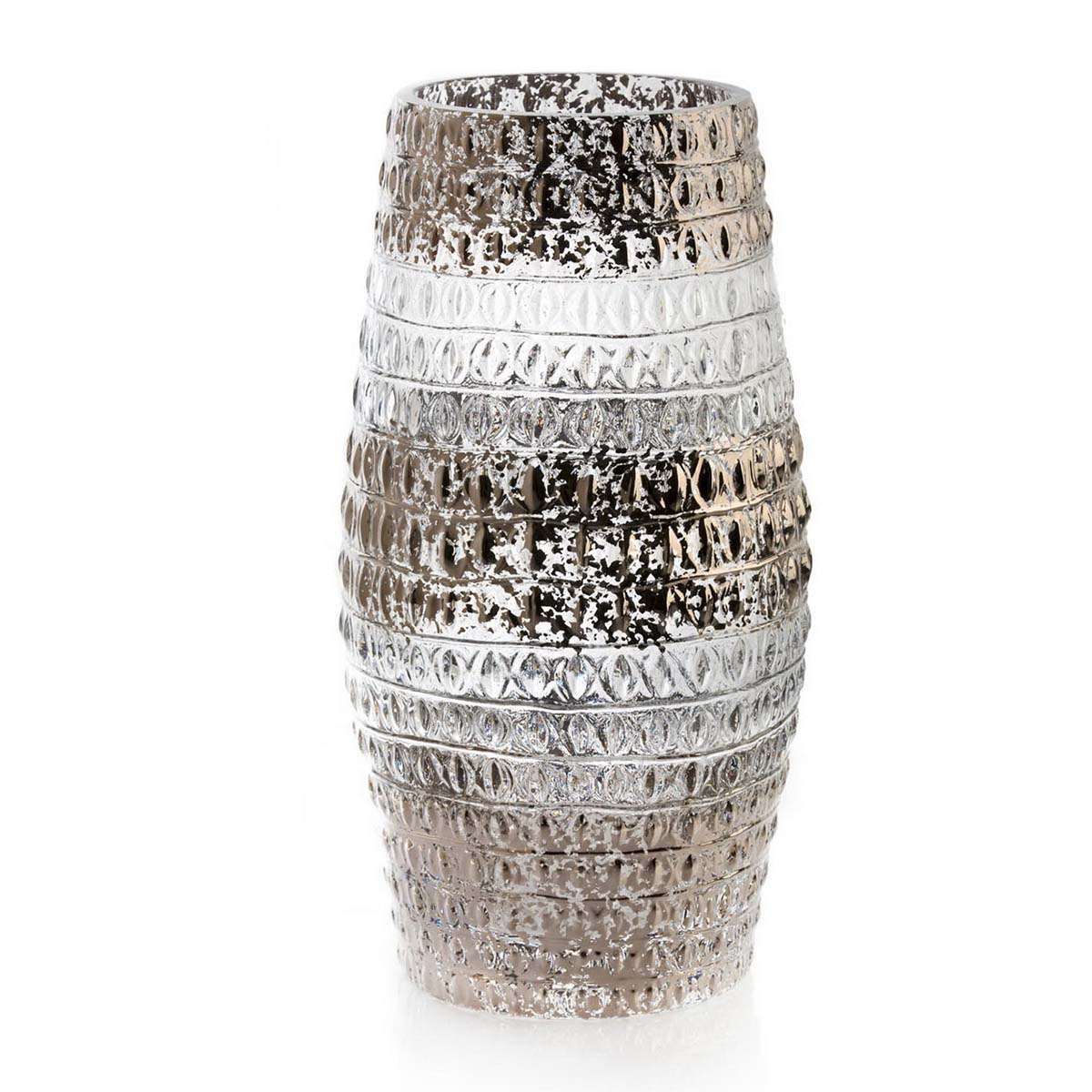 Ваза 35см Roberto Cavalli Home  CROCODILE PLATIN