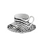 Кофейная чашка с блюдцем Roberto Cavalli Home, серия - Zebrage, 120мл.