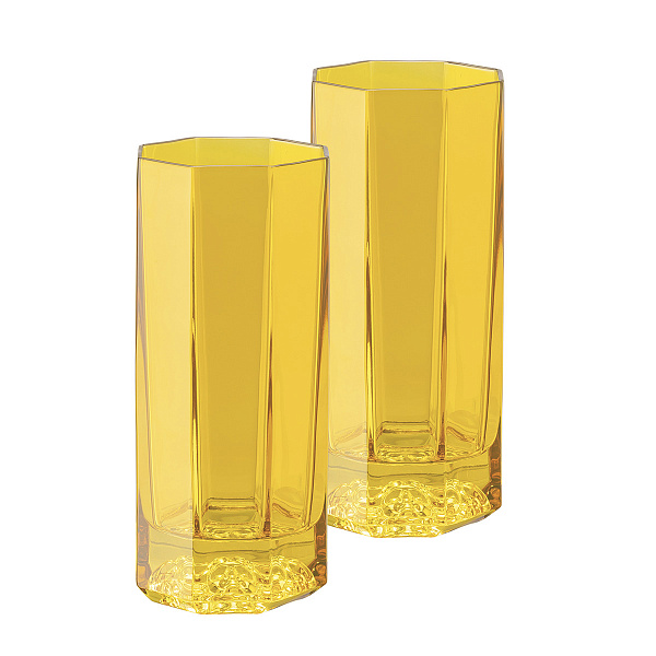 Набор высоких стаканов для воды 250мл, 2 пред, Medusa Lumiere Rhapsody &quot;Amber&quot; - Rosenthal Versace