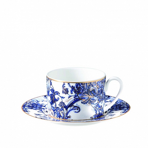 Набор чайных чашек с блюдцами Roberto Cavalli Home серия - AZULEJOS 220мл. 6 шт