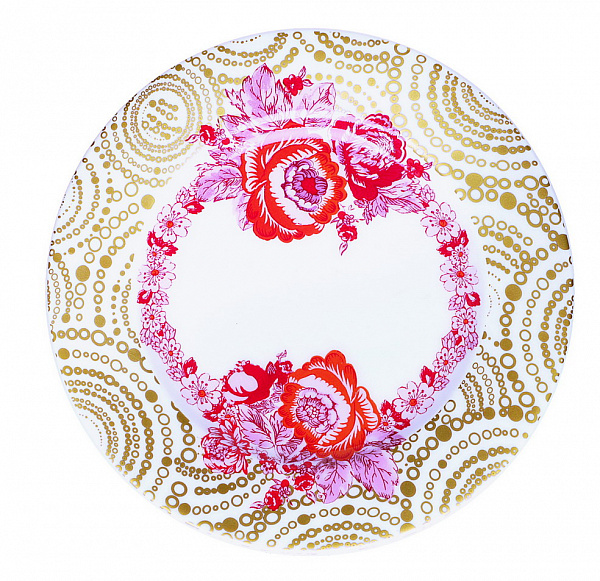 Пирожковая тарелка - d. 16 cm Blumarine &quot;GOLDEN ROSES&quot;