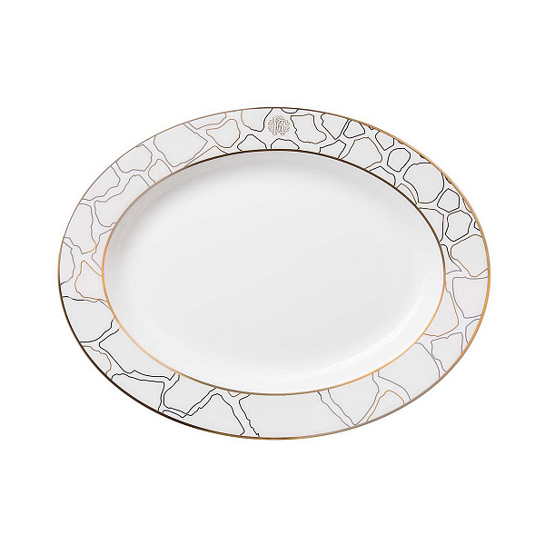 Овальное блюдо Roberto Cavalli Home -36 см серия - GIRAFFA
