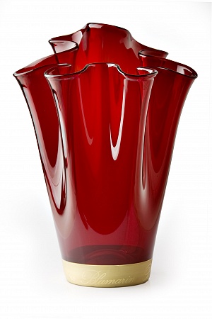 Красная ваза большая 40 см Blumarine &quot;LOGO ORO ANTICATO&quot;