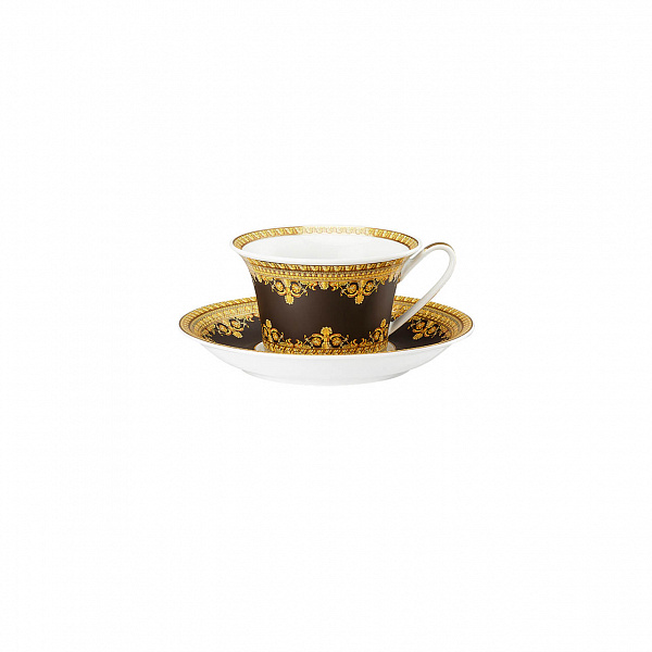 Чашка с блюдцем для чая Baroque Nero - Rosenthal Versace