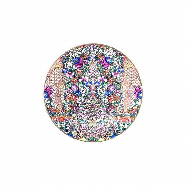 Круглое блюдо Roberto Cavalli Home -21,5 см серия - Golden Flowers