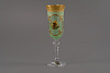 Набор бокалов для шампанского 180мл Охота Зел Мат с шиш &quot;Bohemia Crystal&quot;