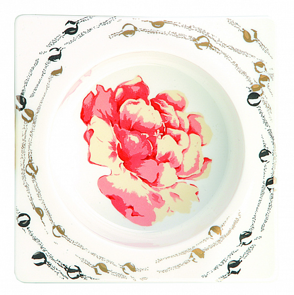 Маленький квадратный поднос 12 см &quot;Blumarine&quot; Peonia Arancio