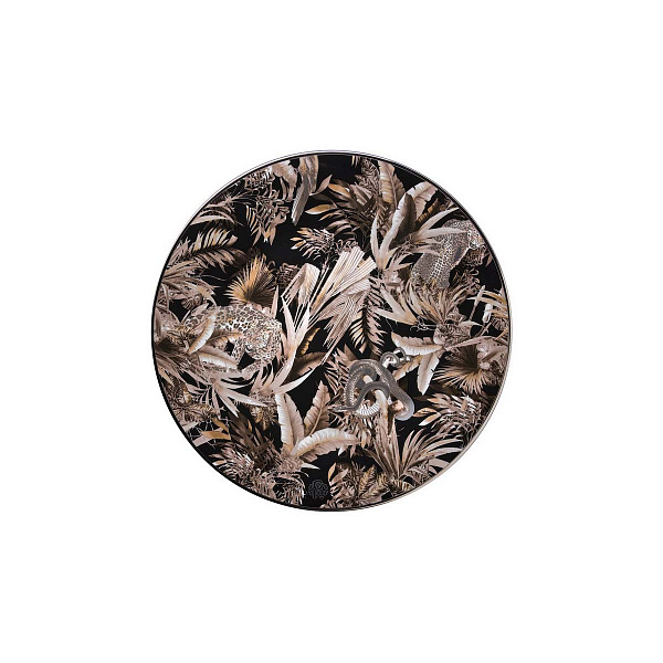 Круглое блюдо Roberto Cavalli Home -21,5 см серия - TROPICAL JUNGLE BLACK
