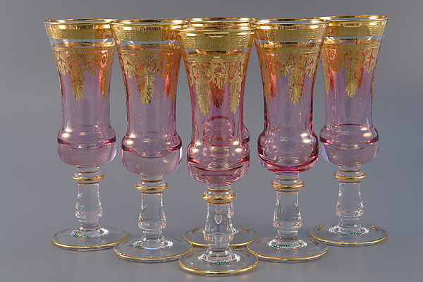 Набор бокалов для шампанского розовые золото 64399 &quot; Same decorazione &quot;