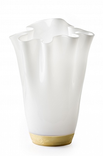 Белая ваза большая 40 см Blumarine &amp;quot;LOGO ORO ANTICATO&amp;quot;