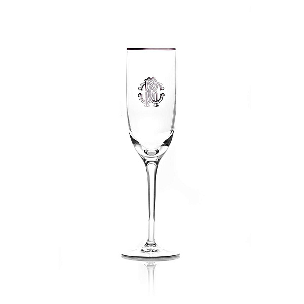 Бокал шампанского Roberto Cavalli Home 200мл MONOGRAMMA PLATIN
