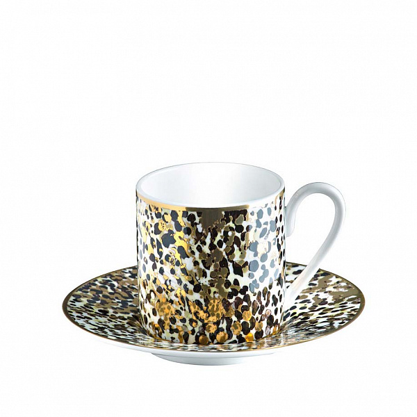 Набор кофейных чашек с блюдцами Roberto Cavalli Home серия - CAMUOFLAGE, 120мл. 6шт