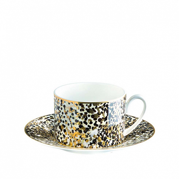 Набор чайных чашек с блюдцами Roberto Cavalli Home - CAMUOFLAGE, 220мл. 2шт, ( п/к )
