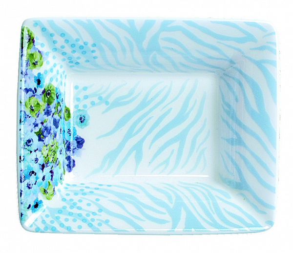 Поднос прямоугольный маленький 8,6х7.2 см &quot;Blumarine&quot; Wild Garden