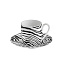 Набор кофейных чашек с блюдцами Roberto Cavalli Home серия - ZEBRAGE, 120мл., 2шт, ( п/к )