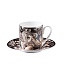 Набор кофейных чашек с блюдцами Roberto Cavalli Home серия - TROPICAL JUNGLE BLACK, 120мл. 6