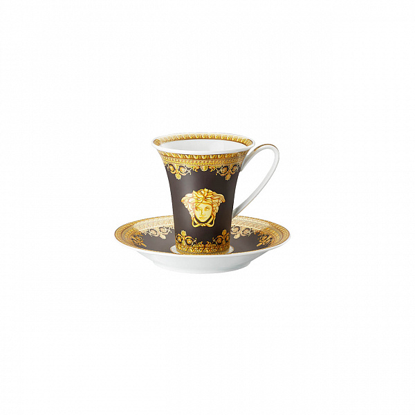 Кофейная чашка с блюдцем Baroque Nero - Rosenthal Versace