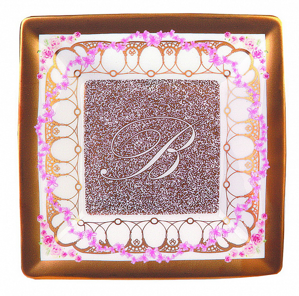 Поднос квадратный 12х12 см  Blumarine &quot;BRODERIE - RUBAN&quot;