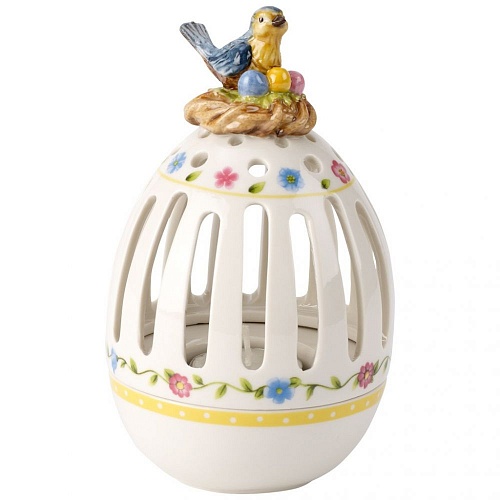 Подсвечник для чайной свечи в форме яйца с птичкой, 15 см Spring Decoration Villeroy &amp; Boch