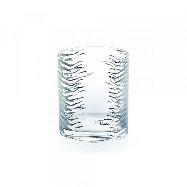 Стакан низкий Roberto Cavalli Home 390 мл ZEBRA PLATIN