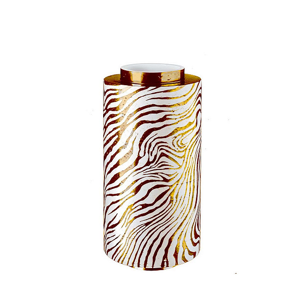 Ваза Roberto Cavalli Home средняя 34 см ZEBRA GOLD