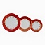 Столовый сервиз на 6 персон 18 предметов Болеро &amp;quot;Красный листик&amp;quot; 001