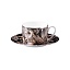 купить набор чайных чашек с блюдцами roberto cavalli home - tropical jungle black, 220мл. 2шт, ( п/к недорого Набор чайных чашек с блюдцами Roberto Cavalli Home - TROPICAL JUNGLE BLACK, 220мл. 2шт, ( п/к